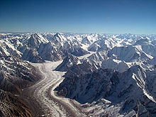 The Baltoro Glacier in Pakistan